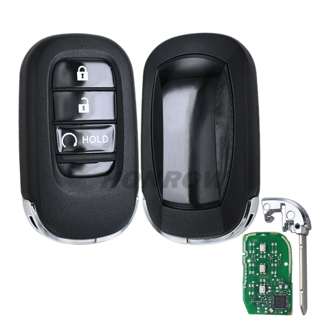 For Honda 3 button Smart Remote Car key with 433MHZ 4A Chip  FCC ID : KR5TP-4