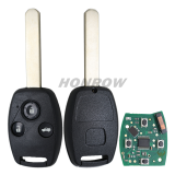 For Honda 3 button remote key with 433Mhz  ID46 chip FCCID:N5F-S0084A