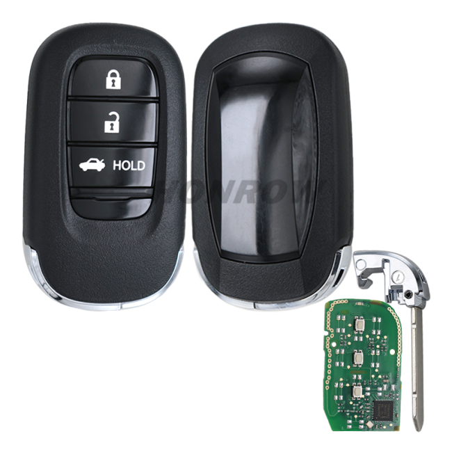 For Honda 3 button Smart Remote Car key with 433MHZ 4A Chip  FCC ID : KR5TP-4
