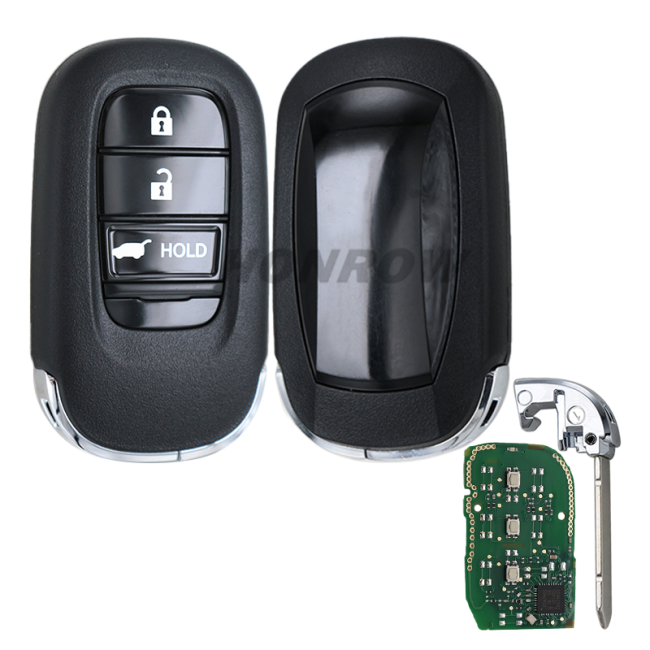 For Honda 3 button Smart Remote Car key with 433MHZ 4A Chip  FCC ID : KR5TP-4