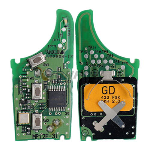 For Hyundai 3 button remmote key with 4D60 80 bit chip & 433mhz