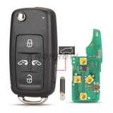 For VW 4+1 button remote Key with  48 chip 433mhz FCCID: 7N0837202AC