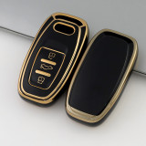 Gold TPU Car Key Cover For  Audi Key Protect Case