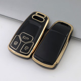 Gold TPU Car Key Cover For  Audi Key Protect Case