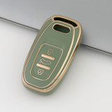 Gold TPU Car Key Cover For  Audi Key Protect Case