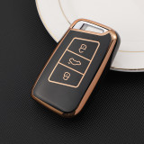 Gold TPU Car Key Cover For  Volkswagen  Key Protect Case