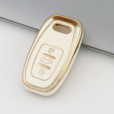 Gold TPU Car Key Cover For  Audi Key Protect Case