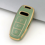 Gold TPU Car Key Cover For  Audi Key Protect Case
