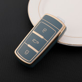 Gold TPU Car Key Cover For  Volkswagen  Key Protect Case