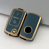 Gold TPU Car Key Cover For  Volkswagen  Key Protect Case