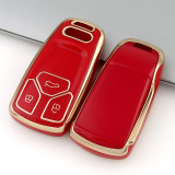 Gold TPU Car Key Cover For  Audi Key Protect Case