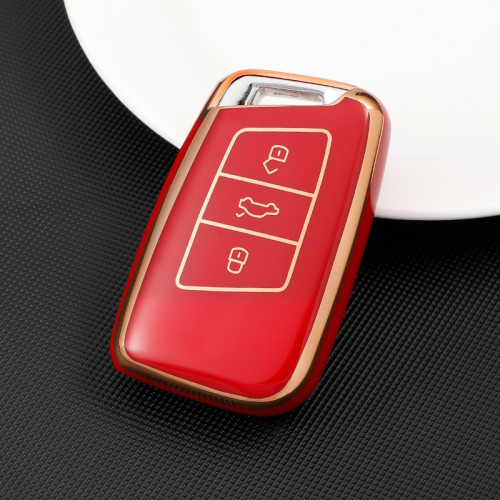 Gold TPU Car Key Cover For  Volkswagen  Key Protect Case