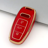 Gold TPU Car Key Cover For  Audi Key Protect Case