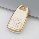 Gold TPU Car Key Cover For  Audi Key Protect Case