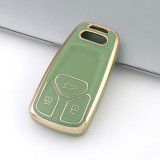 Gold TPU Car Key Cover For  Audi Key Protect Case