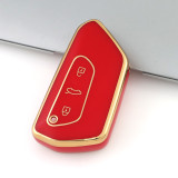 Gold TPU Car Key Cover For  Volkswagen  Key Protect Case