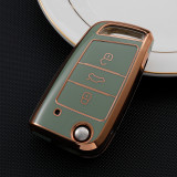 Gold TPU Car Key Cover For  Volkswagen  Key Protect Case