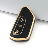 Gold TPU Car Key Cover For  Volkswagen  Key Protect Case