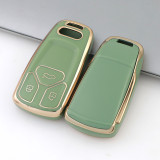 Gold TPU Car Key Cover For  Audi Key Protect Case