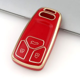 Gold TPU Car Key Cover For  Audi Key Protect Case