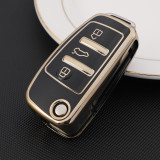 Gold TPU Car Key Cover For  Audi Key Protect Case