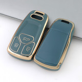 Gold TPU Car Key Cover For  Audi Key Protect Case