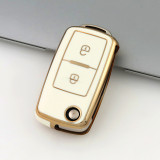 Gold TPU Car Key Cover For  Volkswagen  Key Protect Case