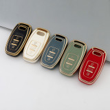Gold TPU Car Key Cover For  Audi Key Protect Case