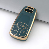 Gold TPU Car Key Cover For  Audi Key Protect Case