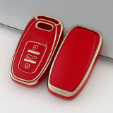 Gold TPU Car Key Cover For  Audi Key Protect Case