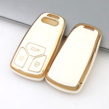 Gold TPU Car Key Cover For  Audi Key Protect Case