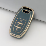 Gold TPU Car Key Cover For  Audi Key Protect Case