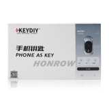 KEYDIY Phone as key  MOBILE PHONE BECOMESTHE KEY TO THE CAR OPENING A NEW CHAPTER IN LIFE! Without connecting any wires, only put a box inside thevehicle.You can replace all the functions of the originalcar key with a mobile phone.And achieve keyless entryfunction for mobile phones No annual fee required