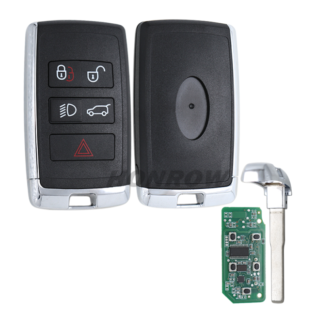 For Landrover modified 4+1 button smart remote key with Keyless Go Feature and Pcf7953 Transponder and 315Mhz