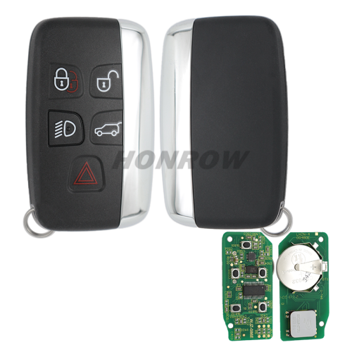 For Landrover 4+1 button smart key with Keyless Go Feature and Pcf7953 Transponder and 315Mhz
