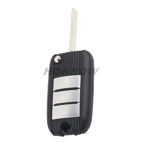 For Original MG ZS 3 button smart flip Remote Key with 433MHz ID47 chip PCF7953X