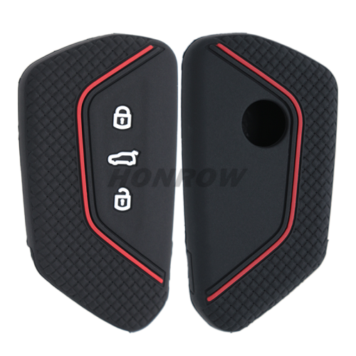 For VW 3 button silicon case (black,blue ,red. Please choose the color)   MOQ:5PCS