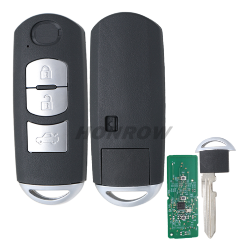 For Mazda 3 button Smart Remote Key Fob FSK 433MHz ID49 Model:SKE13E-01 or SKE13E-02