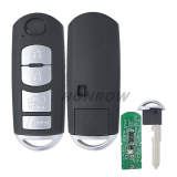For Mazda Smart Remote Key 4 Button fob FSK 315Mhz PCF7953P 49 Chip  315MHz FSK PCF7953P / HITAG PRO / 49 CHIP FCCID:WAZSKE13D02/01 IC:662F-SKE13D02 /01 Model: SKE13D-02/01