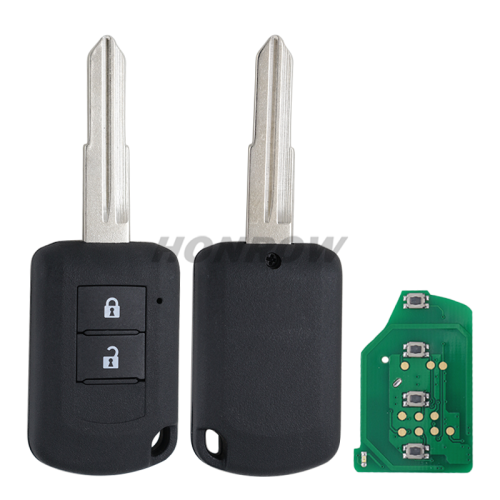 For Mitsubishi 2 button remote key with HITAG3 ID47 Chip 433MHz  FCC ID: J166E P/N: 6370C134