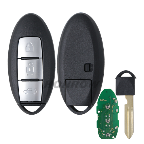 For Nissan 3 button remote key with light 433.92mhz,  PCF7952   FCC ID: KR5S180144014