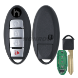 For Nissan 4 button Smart Remote Car Key with 433Mhz PCF7945/HITAG AES (4A CHIP) CONTINENTAL NR : S180144313 FCCID: KR5S180144014