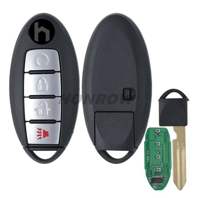 For Nissan 4 button Smart Remote Car Key with 433Mhz PCF7945/HITAG AES (4A CHIP) CONTINENTAL NR : S180144313 FCCID: KR5S180144014