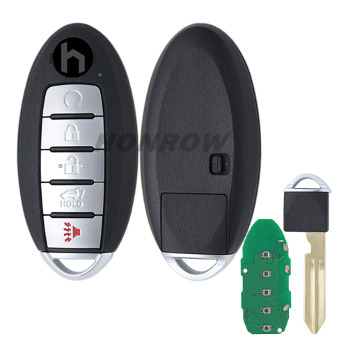 For Nissan Proximity Keyless 5 button Smart Remote Car Key with 433Mhz NCF29A1M / HITAG AES / 4A CHIP PCF7938x Chip FCCID: KR5TXN4   S180144507