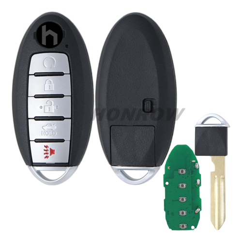 For Nissan Proximity  Keyless 5 button Smart Remote Car Key with 433Mhz NCF29A1M / HITAG AES / 4A CHIP  Continental: S180144906 FCC: KR5TXN7