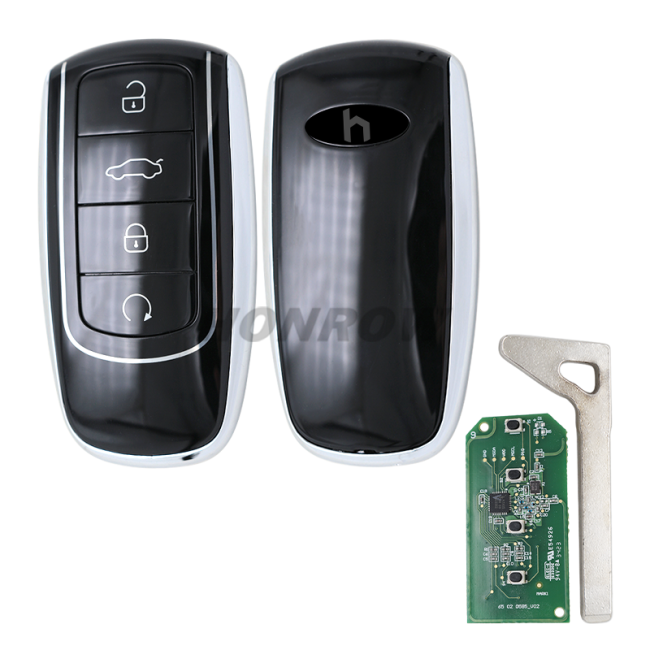 For Chery OEM 4 button Smart Remote Key with 434Mhz  ID47 Chip