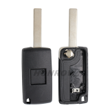 For Peugeot 3 button flip remote key with HU83 407 blade ( With trunk button) 433Mhz ID46 PCF7961 Chip FSK Model
