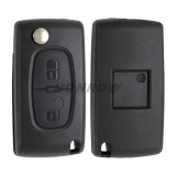 For Peugeot 2 button flip remote key with VA2 307 blade 433Mhz ID46 PCF7961 Chip FSK Model