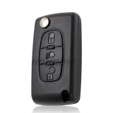 For Peu 3 button flip remote key with HU83 407 blade  (With Light button) 433Mhz ID46 PCF7961 Chip ASK Model