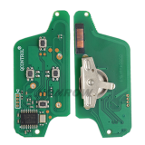 For Peu FSK 4 button flip remote key with HU83 407 blade 433Mhz 46 Chip